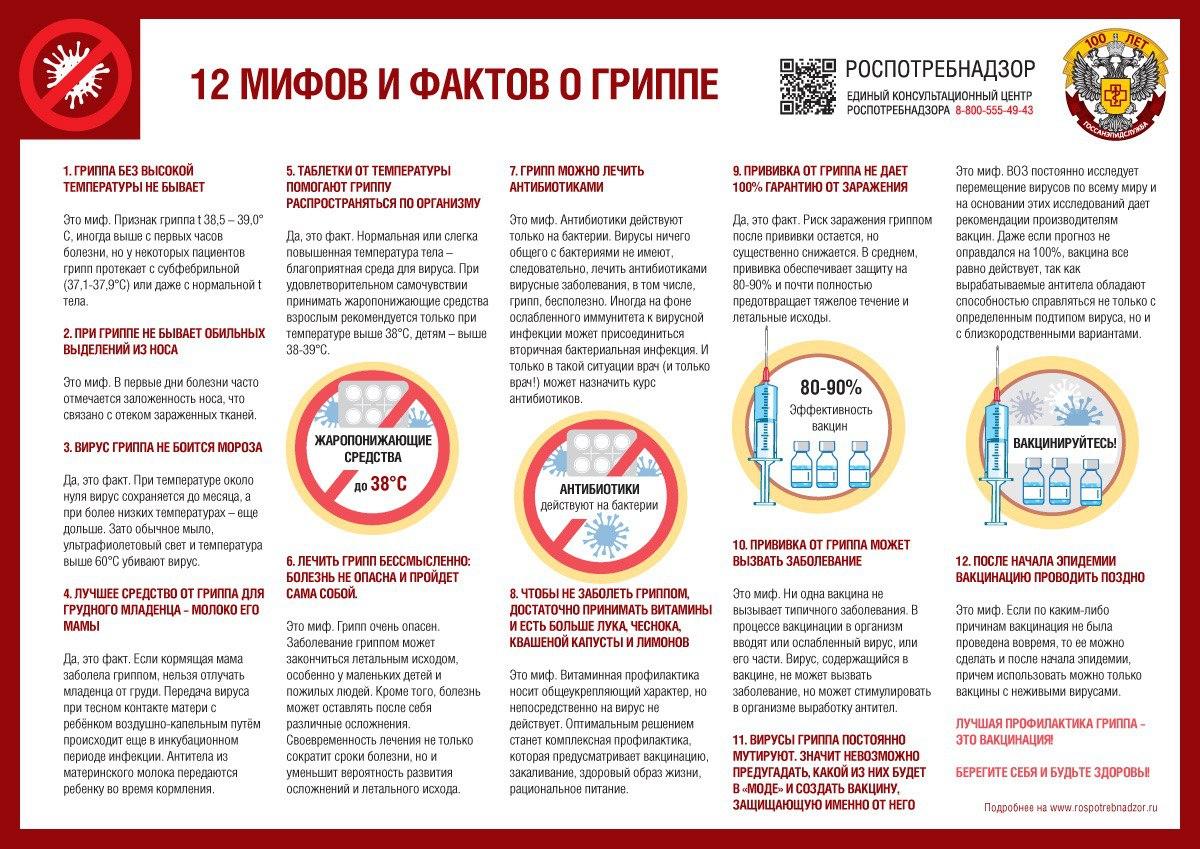 Роспотребнадзор предупреждает о нарастании вирусов гриппа..