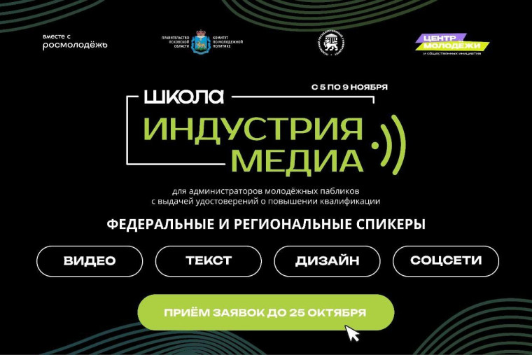 Медиашкола для администраторов молодёжных пабликов пройдёт в Псковской области.. Медиашкола для администраторов молодёжных пабликов пройдёт в Псковской области..